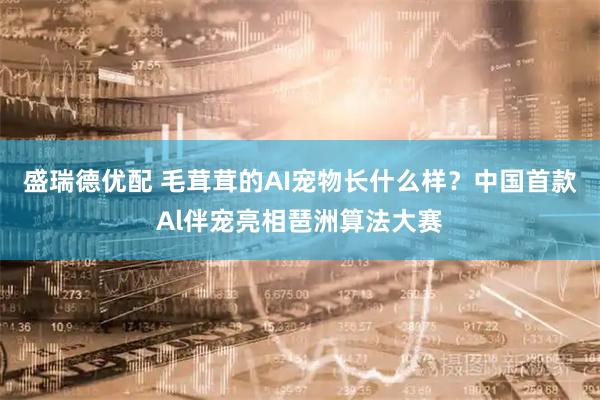 盛瑞德优配 毛茸茸的AI宠物长什么样？中国首款Al伴宠亮相琶洲算法大赛