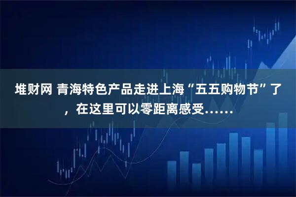 堆财网 青海特色产品走进上海“五五购物节”了，在这里可以零距离感受……